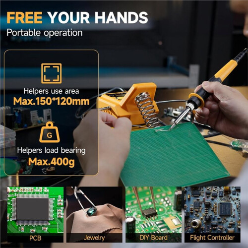 1 Pc 20V Max Battery Drain Cordless Welding Station - Electronic Digital LCD Display Soldering Iron 2