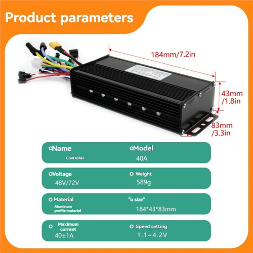 48V 72V E-Bike 40A Sine Wave XT150 Controller Three Mode Controller for Electric Bicycle Ebike E-Scooter 1