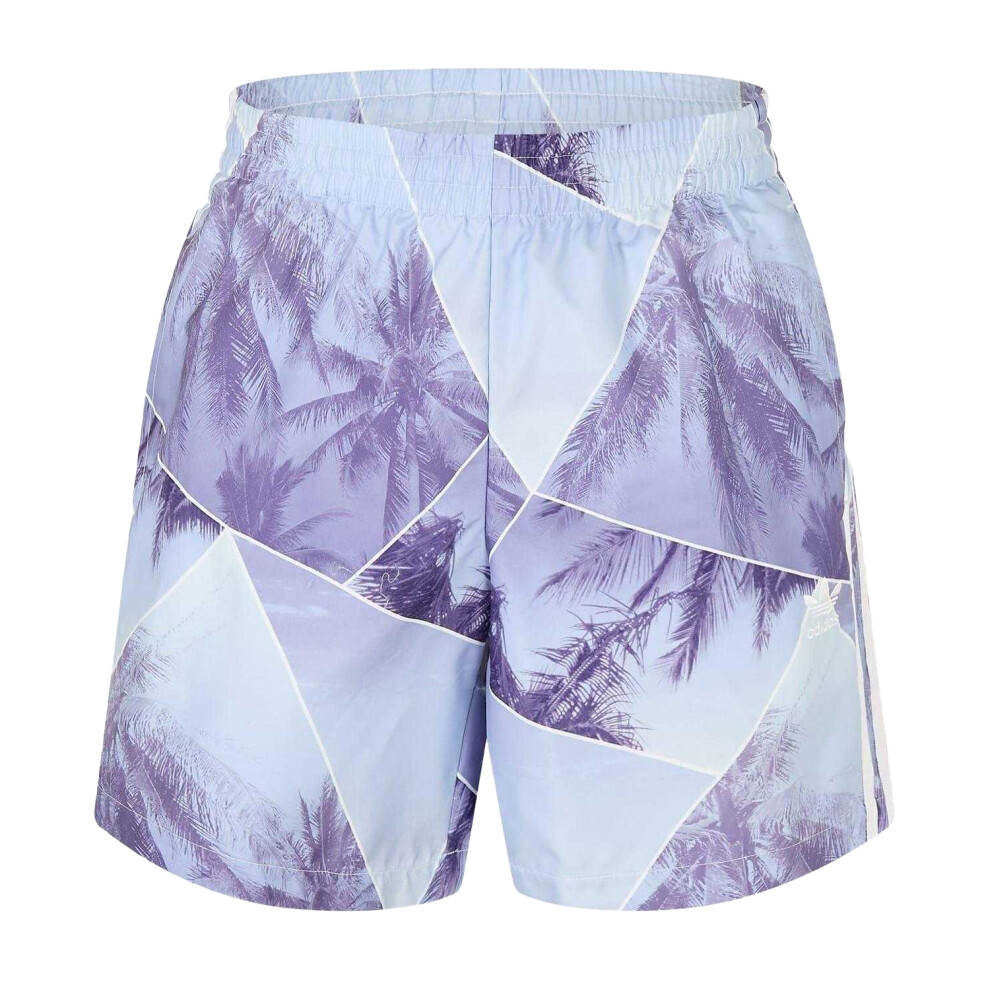 Adidas (M, Purple) Mens Originals Palm Print Swim Shorts