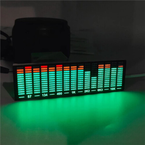 Music Spectrum LED Pickup Voice Control Rhythm Analyzer Light Display Audio Level Indicator VU Meter Atmosphere Lamp A 2