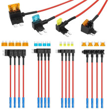 16 Pack 4 Types Fuse Tap, 12V Car Add A Circuit Fuse Tap Kit - Standard Micro2 and Low Profile Fuses Taps