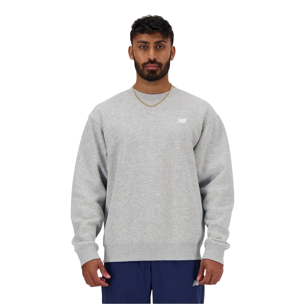 New Balance (M, Grey) Mens Crew Neck Regular Sweatshirt