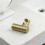 Brushed Gold Shower  Holder, Round Brass Wall Mounted Bracket, Modern Luxury Handheld Shower Wand Support 2