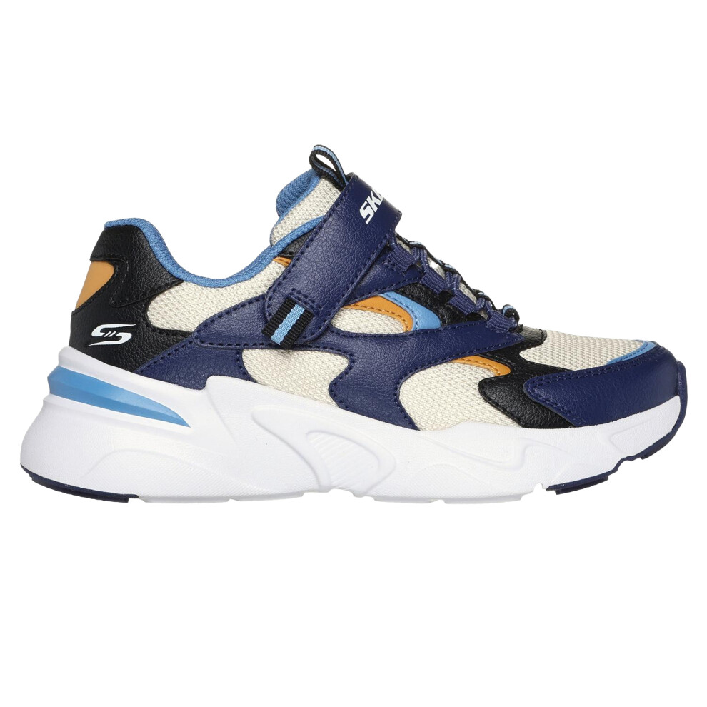 Skechers (5 Uk, Navy/Multicoloured) Childrens/Kids Bobsbamina Colour Block Trainers