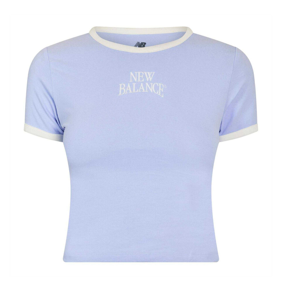 New Balance (8 Uk, Lilac) Womens/Ladies Heritage Ringer Crop Top