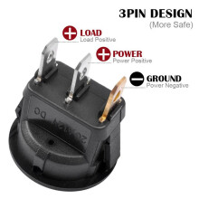 12Pc 12V 20A Rocker Toggle LED Light SPST -Off Control for Boats Cars Racing Cars