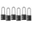 6 Pack Outdoor Combination Padlock Long Shackle Lock 6.5cm Shackle Waterproof 4 Digit Resettable Combination Lock 1