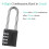 6 Pack Outdoor Combination Padlock Long Shackle Lock 6.5cm Shackle Waterproof 4 Digit Resettable Combination Lock 4