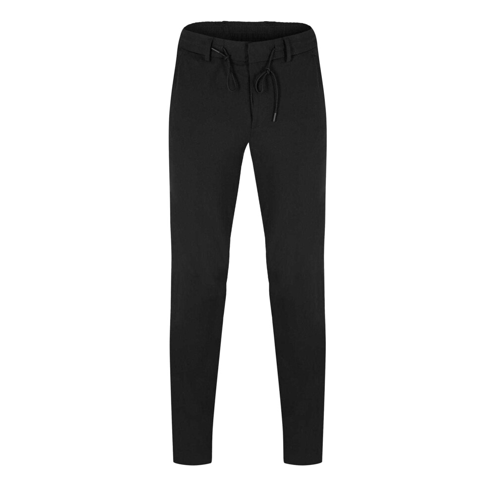 Hugo Boss (30R, Black) Mens Straight Leg Trousers