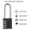6 Pack Outdoor Combination Padlock Long Shackle Lock 6.5cm Shackle Waterproof 4 Digit Resettable Combination Lock 3