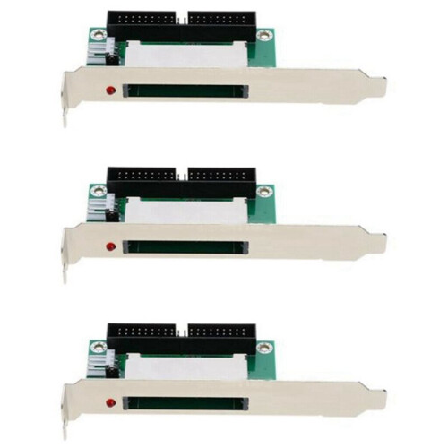 3X 40-Pin Cf Compact Flash Card to 3.5 Ide Converter Adapter Pci Bracket Back Panel