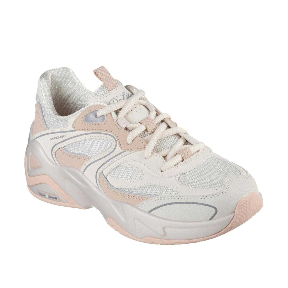 Skechers (2 Uk, Off White) Womens/Ladies D'lux Slip-On Trainers