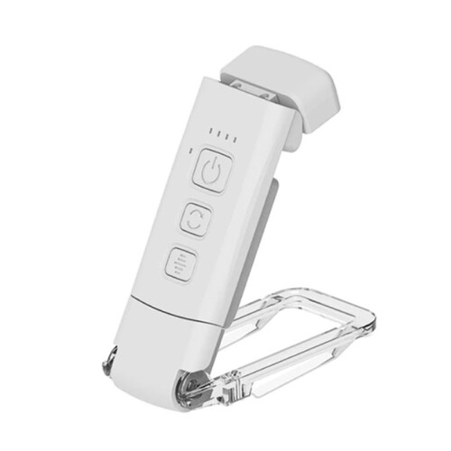 Book Light with Timer USB Rechargeable Reading Light Clip- Read Lamp Bookmark Night Light Book Lamp 5 Brightness-Milky