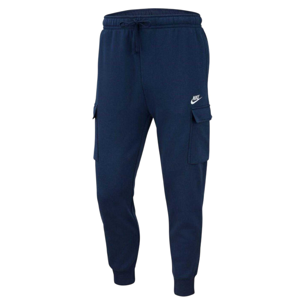 Nike (Xxl R, Navy/White) Mens Sportswear Club Cargo Jogging Bottoms