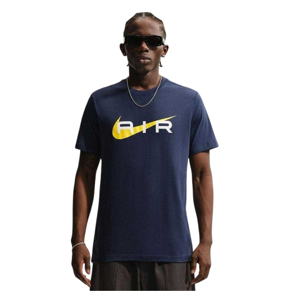 Nike (Xs, Navy) Mens Air Swoosh Cotton T-Shirt