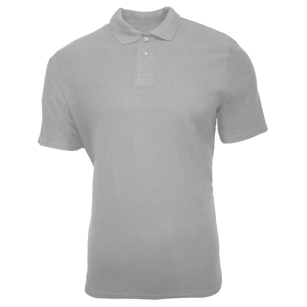 Gildan (L, Sport Grey) Mens Softstyle Double Pique Polo Shirt