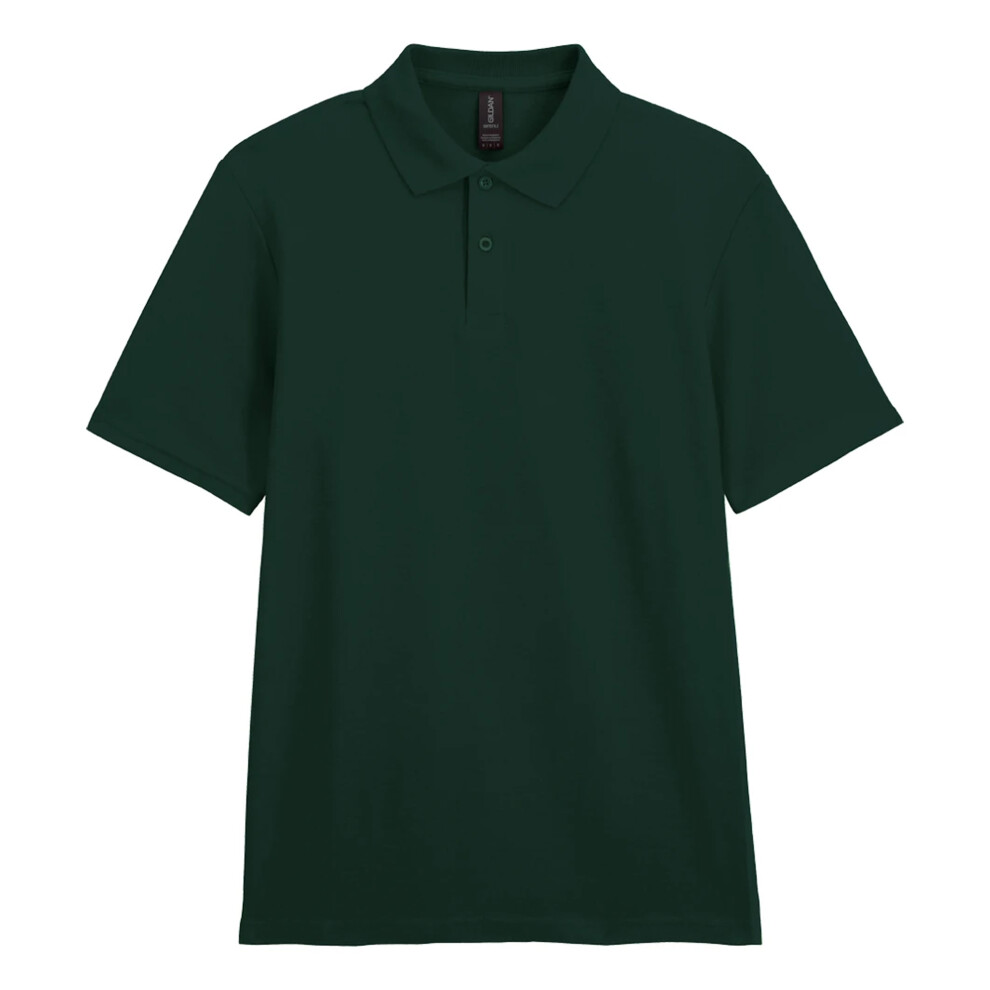 Gildan (3Xl, Forest) Mens Softstyle Double Pique Polo Shirt
