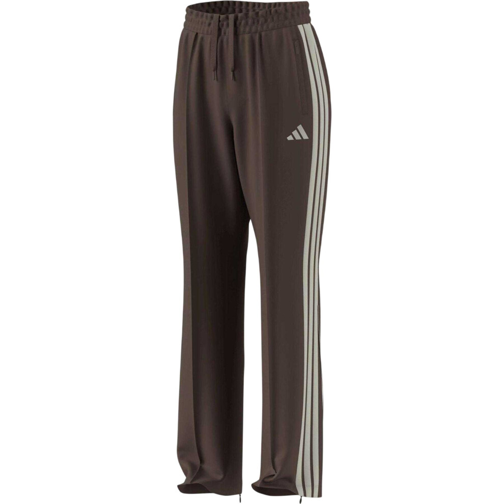 Adidas (16 Uk - 18 Uk, Brown) Womens/Ladies Firebird 3 Stripes Loose Jogging Bottoms