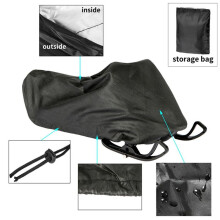 2X Snowmobile Cover Waterproof Dust Trailerable Sled Cover Anti-UV Winter Motorcycle Outdoor Black 145X51X48cm