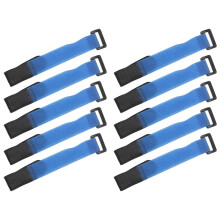 10 Stuks 25Cm Lipo Batterij Tie Kabel Antislip Tie Down Strap Kleuren voor RC Helicopter Quadcopter RC Crawler Auto, Donkerblauw