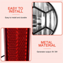 Bike Light Bicycle Motorized Bike Friction Generator Dynamo Headlight Tail Light Kit 6V 3W Bike Accessories