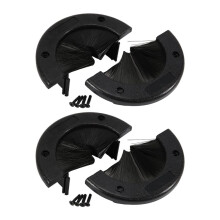 4 Pack 6Inch Round Brush Grommet Raised Floor Airflow Management for Home Data Center Wall Floor Cable Management