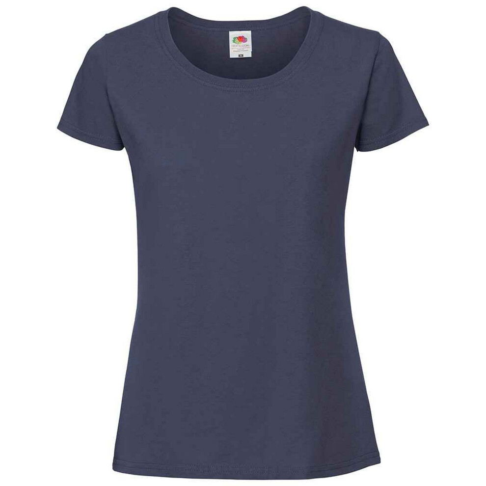 Fruit Of The Loom (M, Navy) Womens/Ladies Iconic Ringspun Cotton T-Shirt