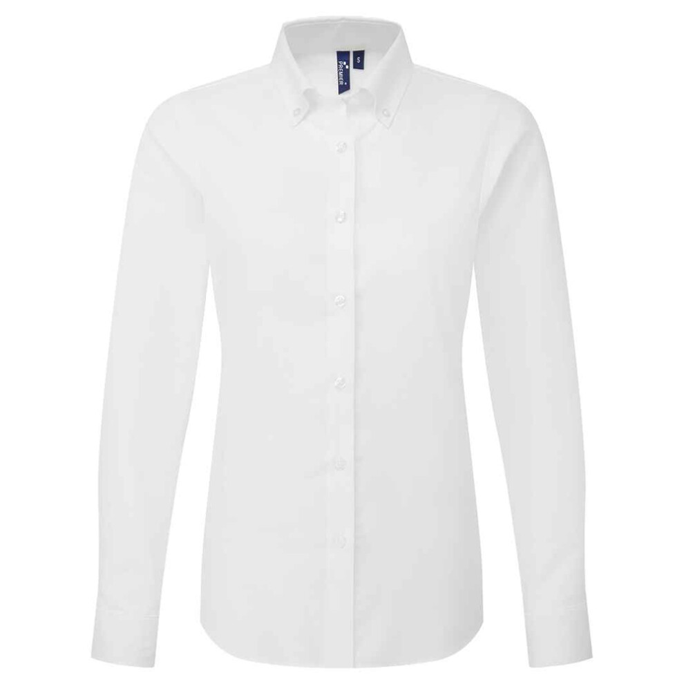 Premier (Xxl, White) Womens/Ladies Supreme Oxford Long-Sleeved Formal Shirt