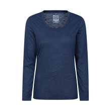 (14 UK, Navy) Mountain Warehouse Womens/Ladies Agra Slub Long-Sleeved Top