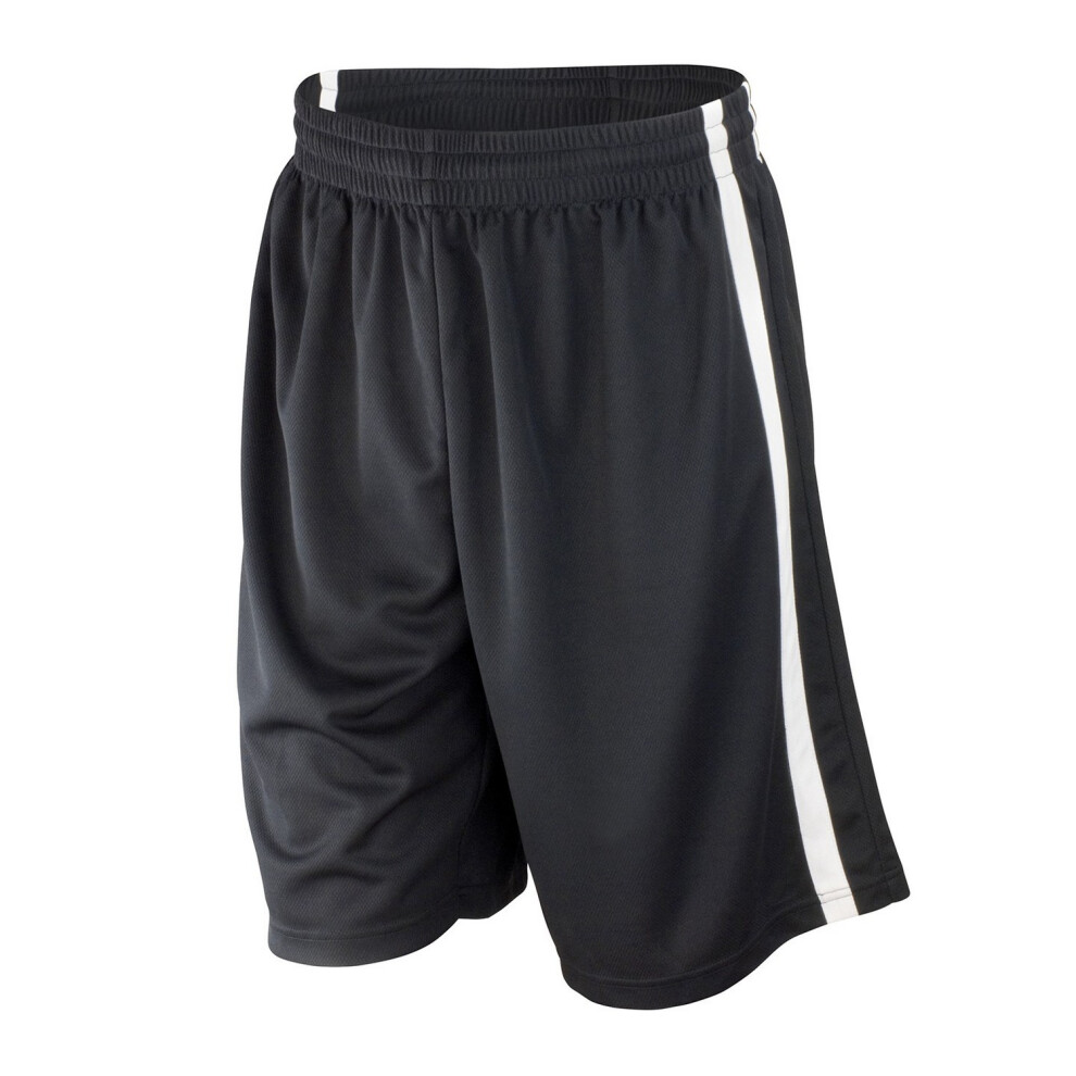 Spiro (Xl, Black/White) Mens Basketball Shorts