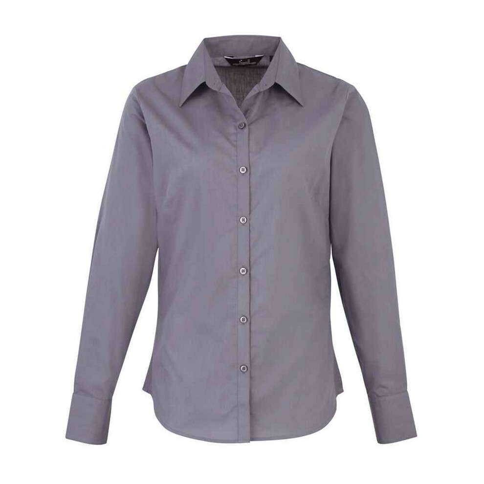 Premier (26 Uk, Steel) Womens/Ladies Long-Sleeved Shirt