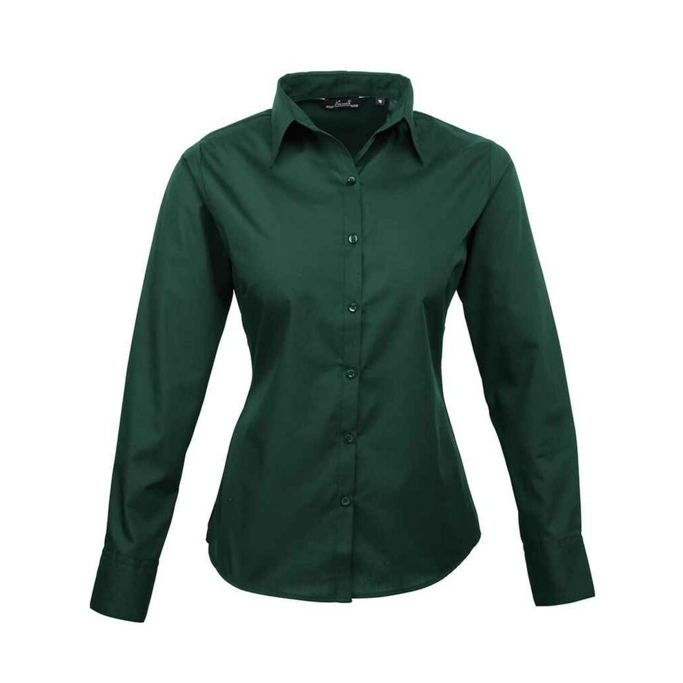 Premier (8 Uk, Bottle Green) Womens/Ladies Long-Sleeved Shirt