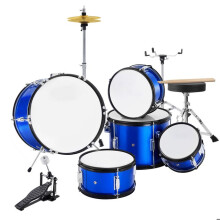 Batterie complète - DUOKU - 5 pièces - 16 pouces - Pour enfants - Couleur bleue