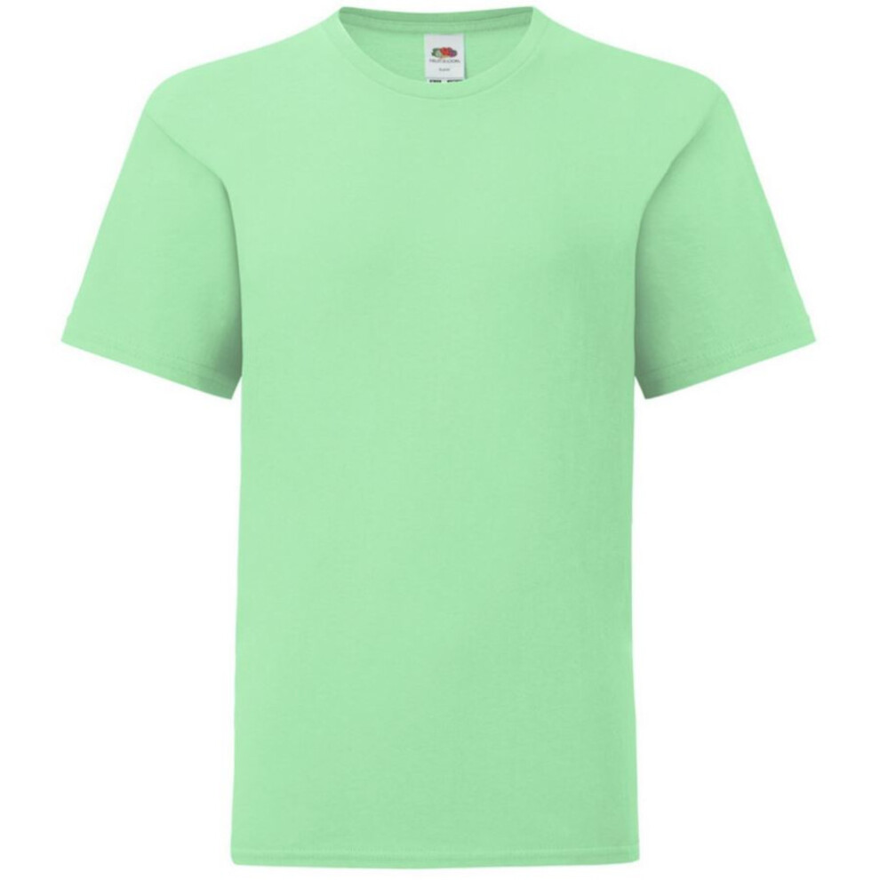 Fruit Of The Loom (3-4 Years, Neo Mint) Childrens/Kids Iconic T-Shirt