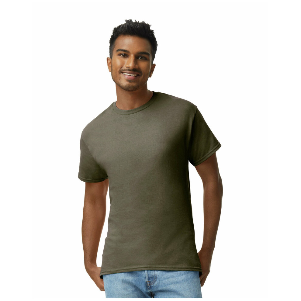 Gildan (M, Olive Green) Mens Hammer Heavyweight T-Shirt