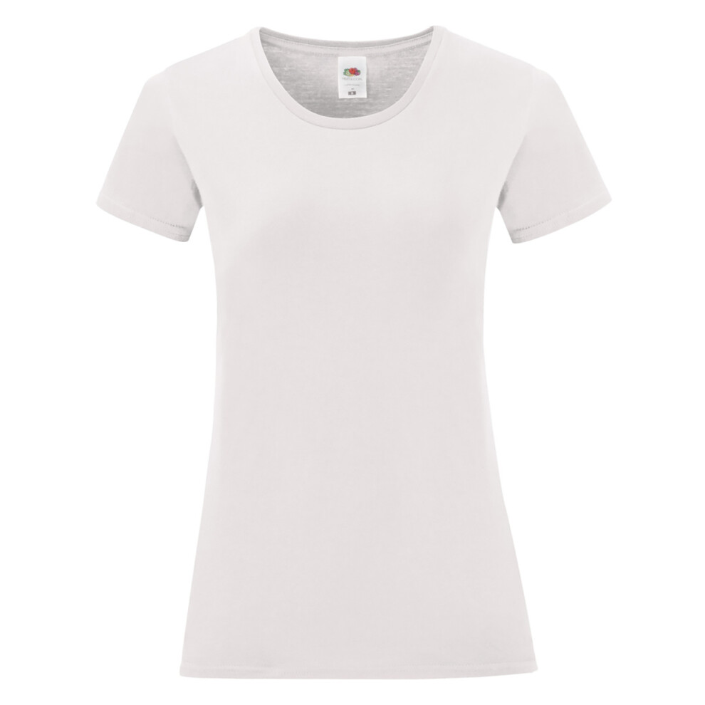 Fruit Of The Loom (Xl, White) Womens/Ladies Iconic T-Shirt