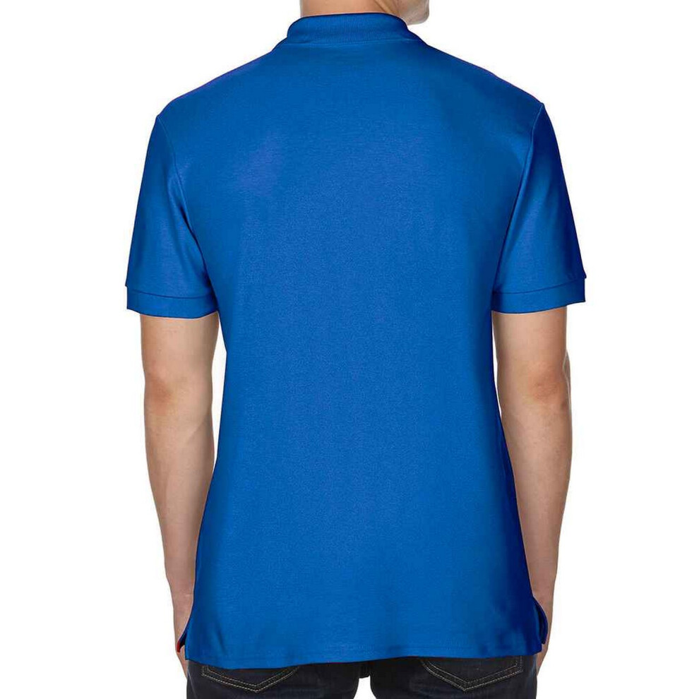 Gildan (S, Royal Blue) Mens Double Piqué Polo Shirt