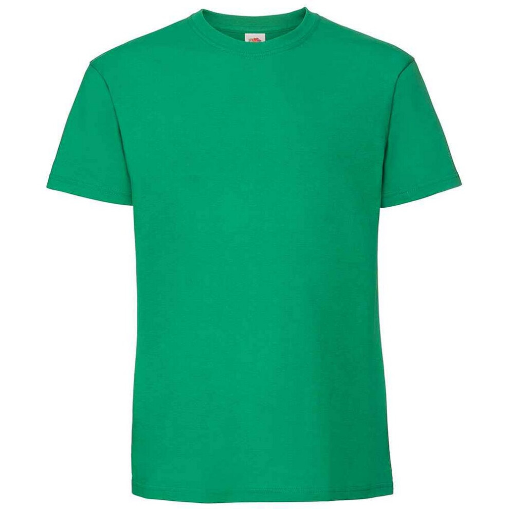 Fruit Of The Loom (M, Kelly Green) Mens Ringspun Premium T-Shirt