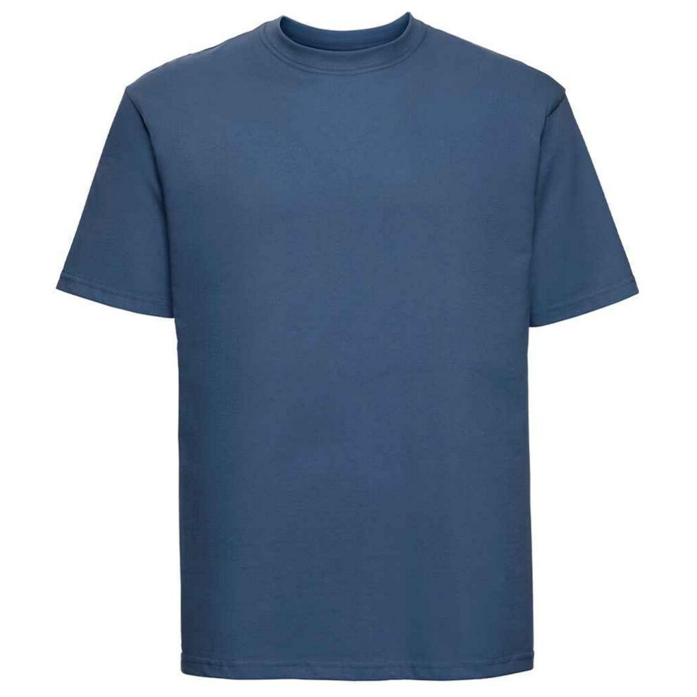 Russell (L, Indigo Blue) Mens Ringspun Cotton Classic T-Shirt