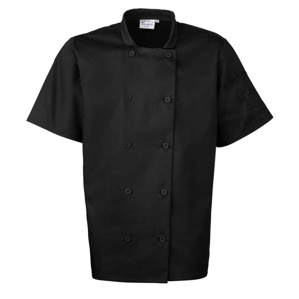Premier (Xl, Black) Mens Short-Sleeved Chef Jacket