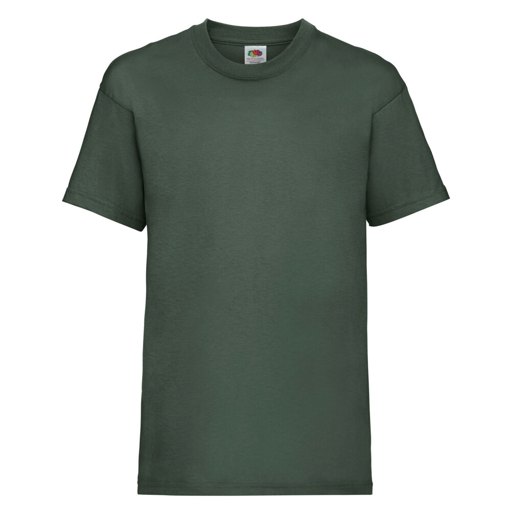 Fruit Of The Loom (5-6 Years, Bottle Green) Childrens/Kids Value T-Shirt