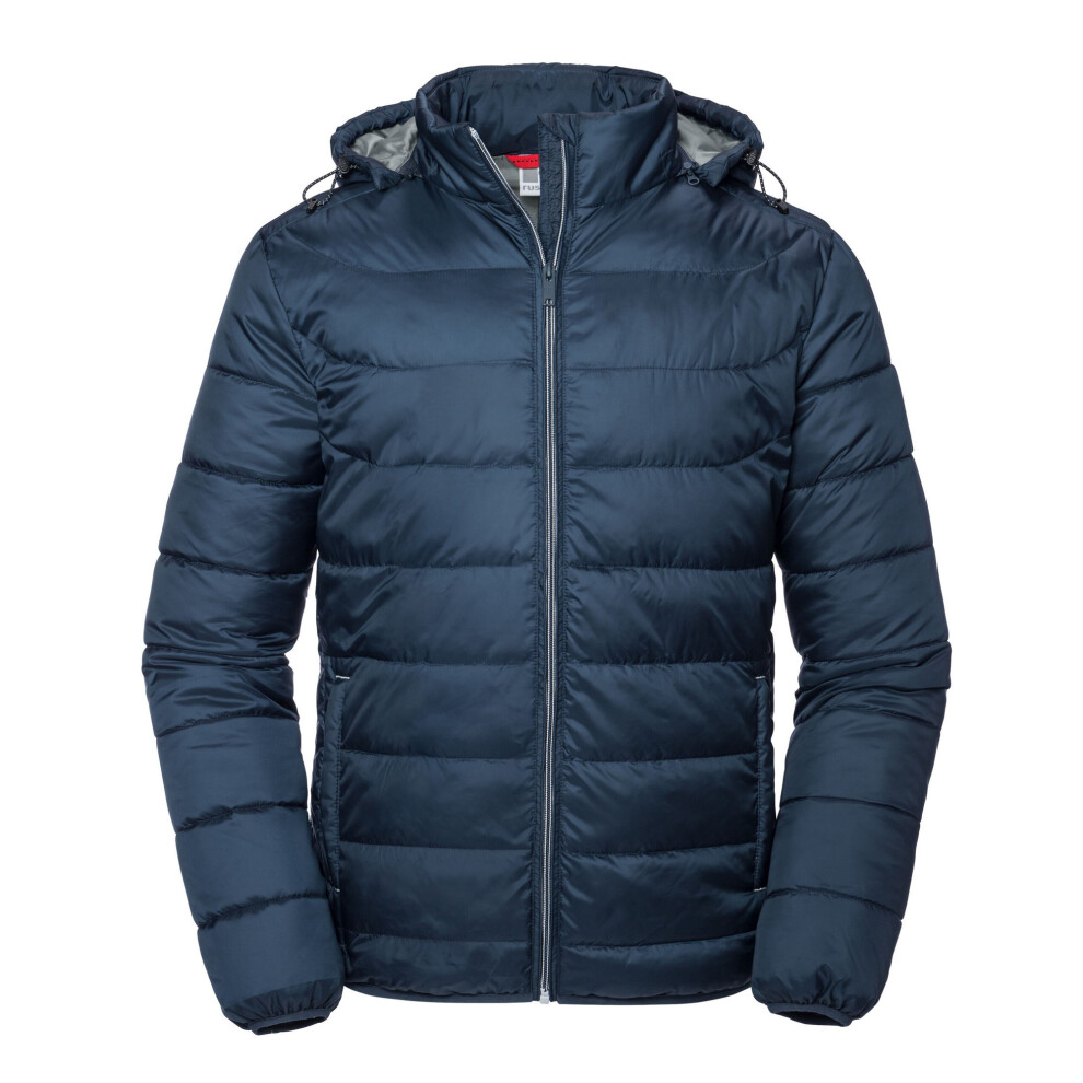 Russell (Xl, French Navy) Mens Nano Hooded Padded Jacket