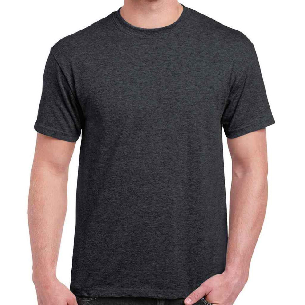Gildan (5Xl, Dark Heather) Mens Ultra Cotton T-Shirt