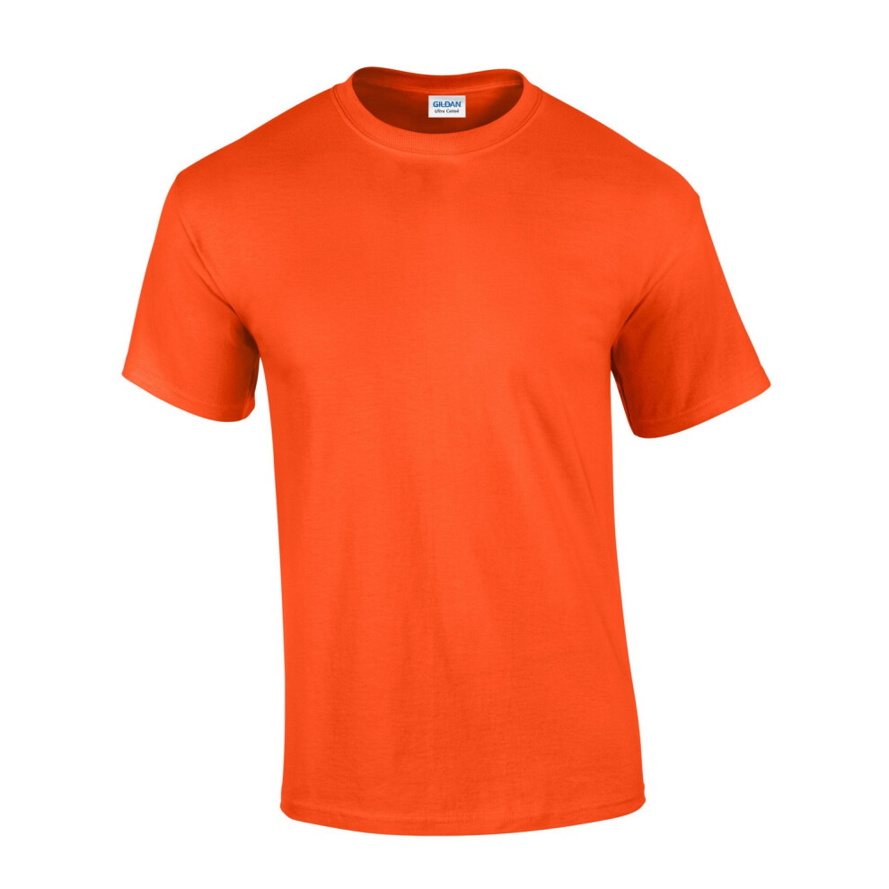 Gildan (3Xl, Orange) Mens Ultra Cotton T-Shirt
