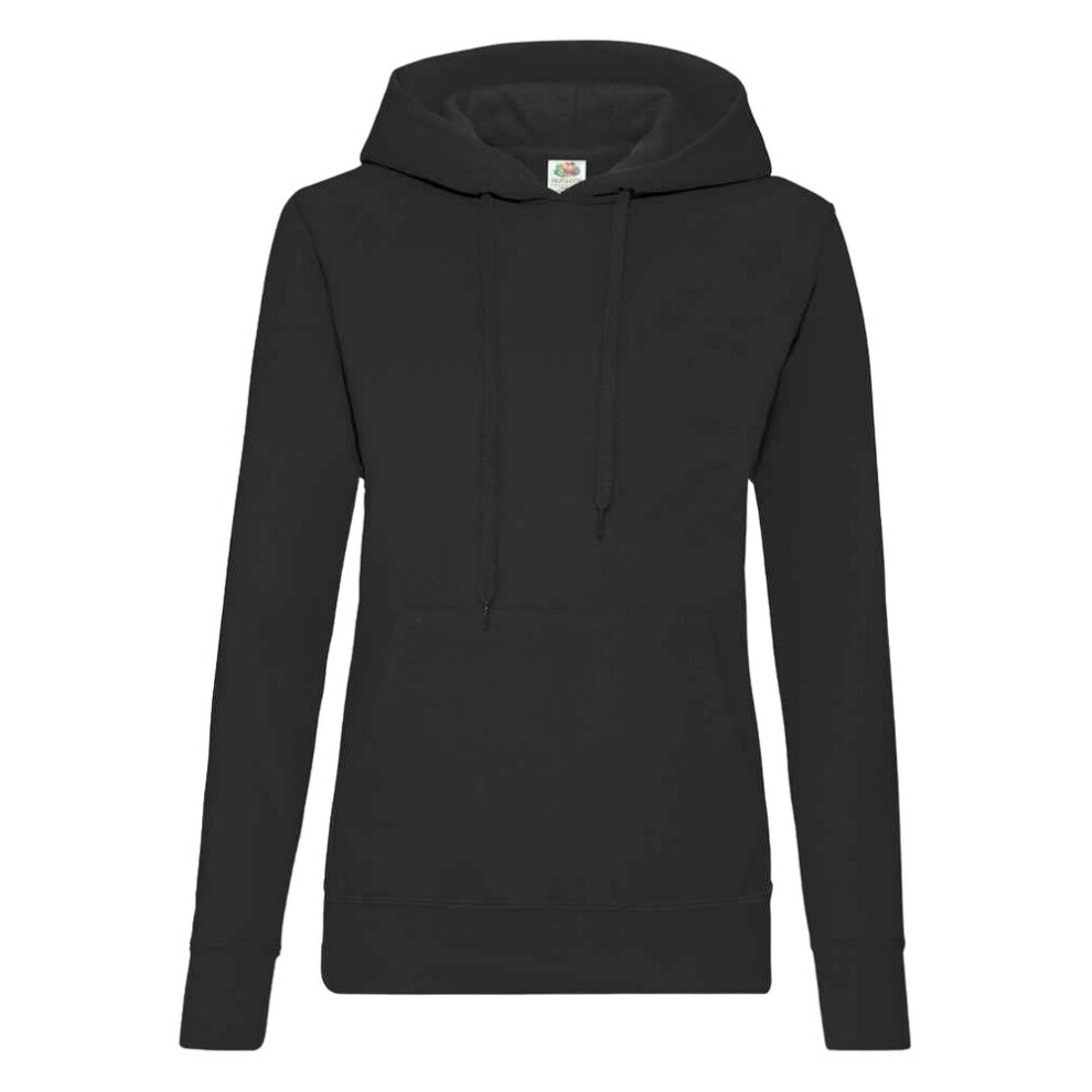 Fruit Of The Loom (Xxl, Black) Classic Lady Fit Hooded Sweatshirt