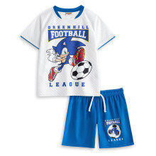 (11-12 Years) Sonic the Hedgehog Football Kit (Boys White)