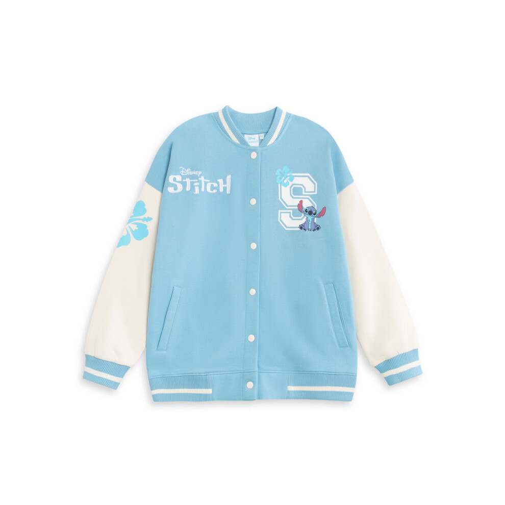 Disney (12-13 Years) Lilo & Stitch Varsity Jacket (Girls Blue)