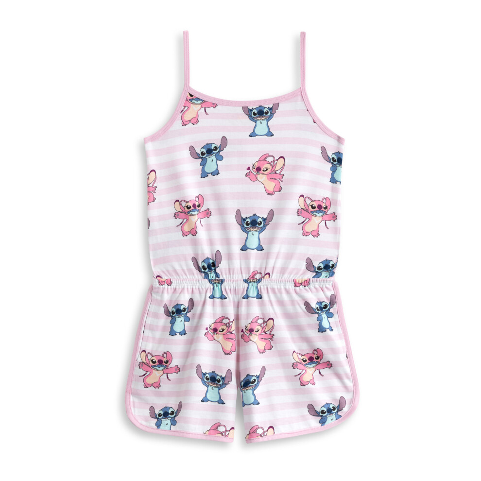 Disney (9-10 Years) Lilo & Stitch Sleeveless Playsuit (Girls Pink)