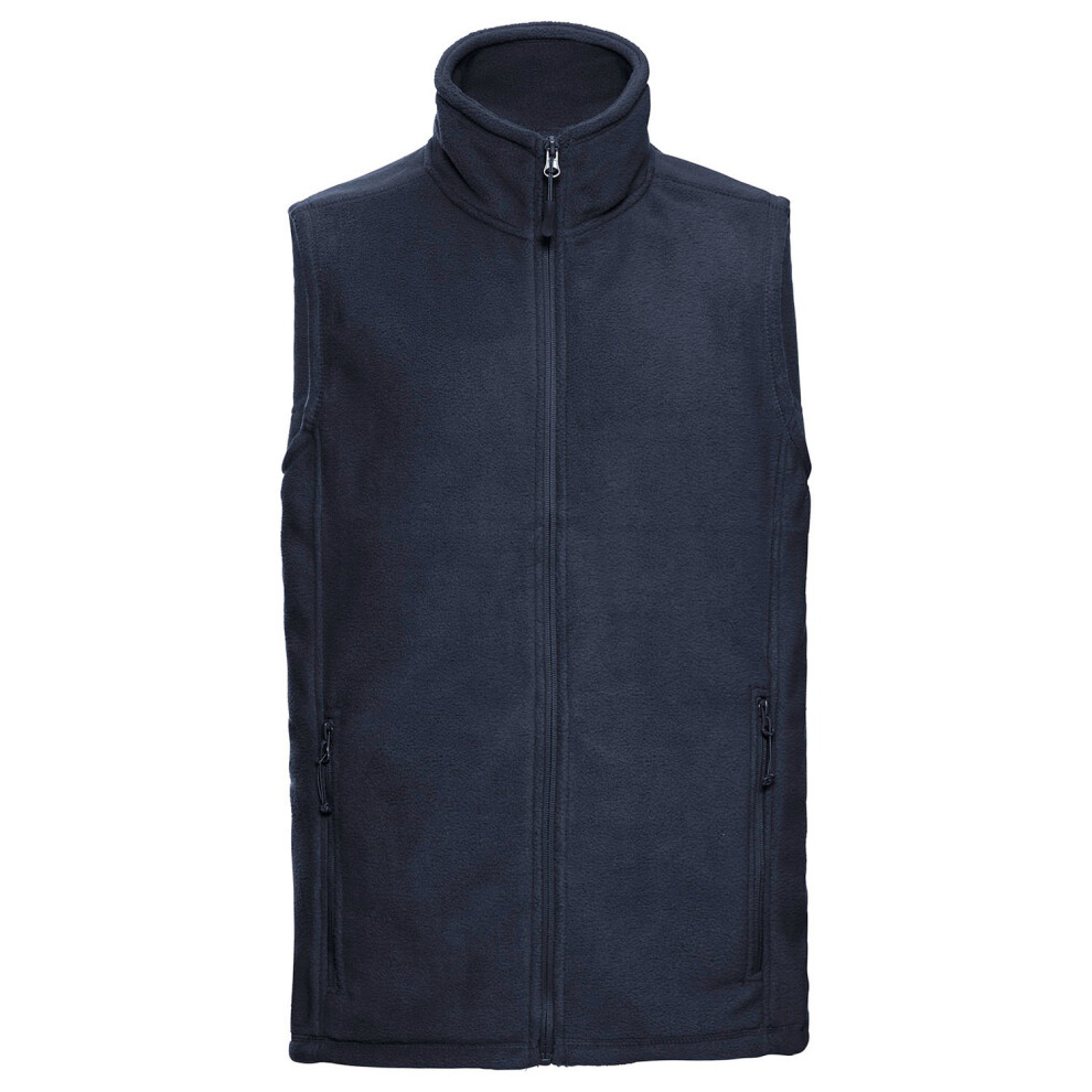 Russell (S, French Navy) Mens Outdoor Fleece Gilet