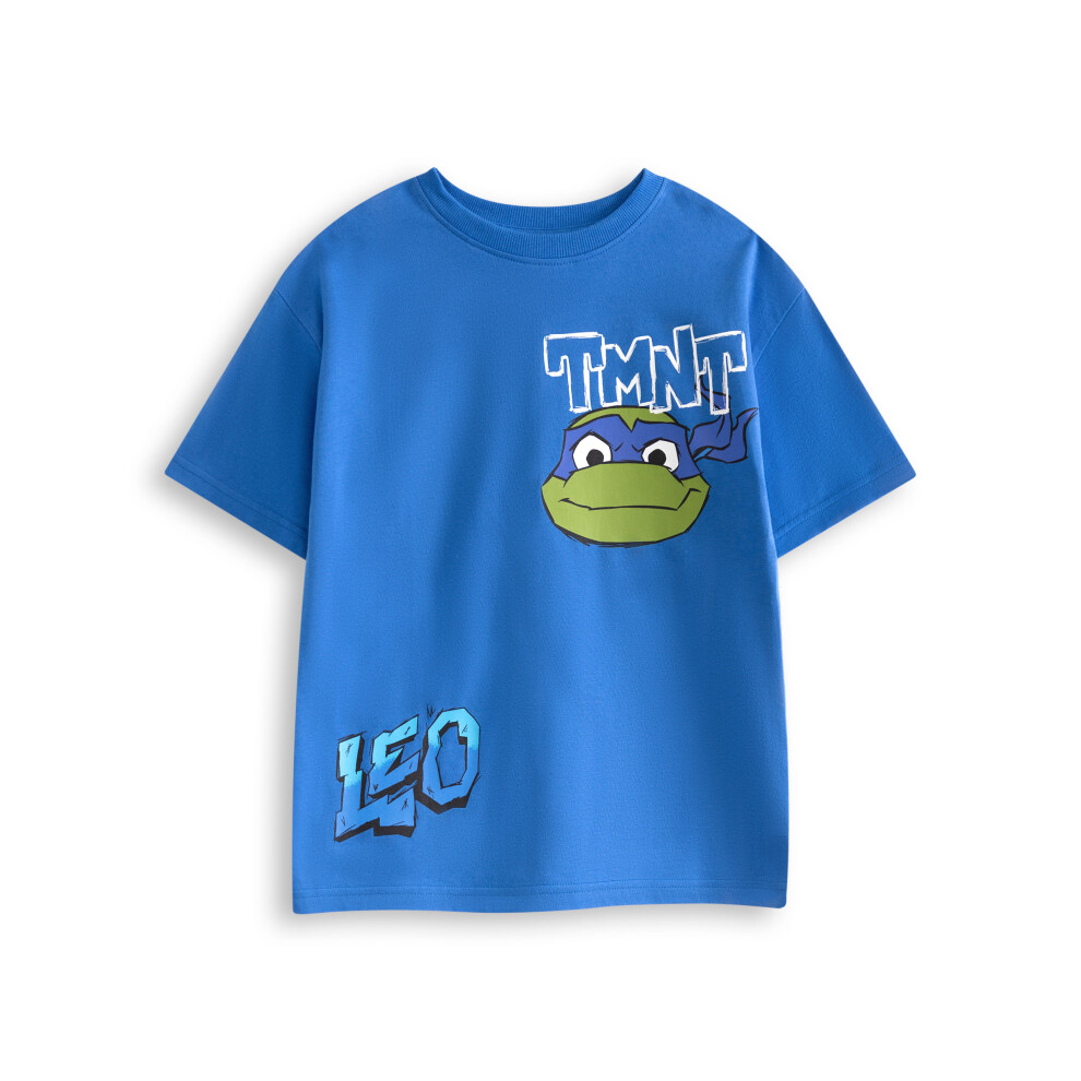 Teenage Mutant Ninja Turtles (7-8 Years) Short Sleeved T-Shirt (Boys Blue)